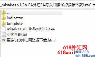 misakas v1.3b外汇EA每次只赚10点指标下载!