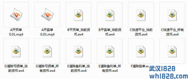 一键平仓下单 批量交易含12个脚本【外汇黄金白银MT4脚本工具】！