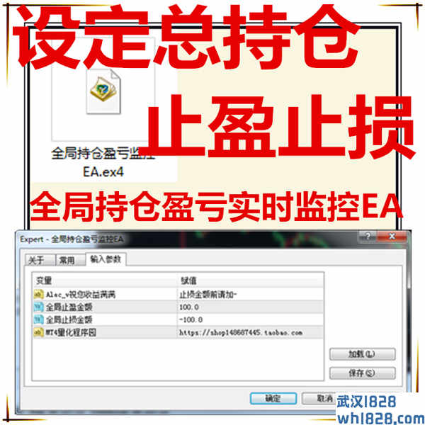 全局持仓实时监控盈亏自动平仓持仓管理EA下载!